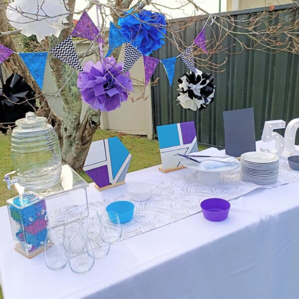 party hire Tauranga purple party