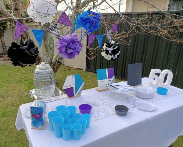 party hire Tauranga blue party box