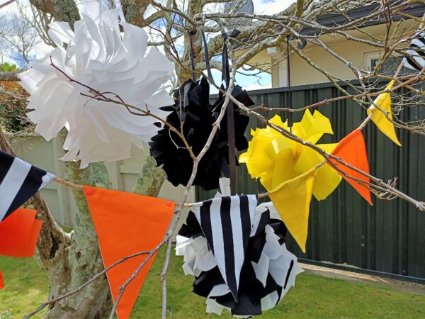 party hire Tauranga construction bunting flags