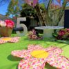 party hire Tauranga flower placemats