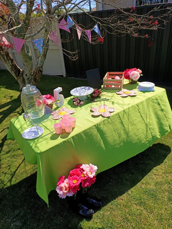 party hire Tauranga piggy table decoration