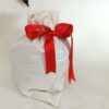 Calico reusable fabric gift bag. The Party Godmother Christmas party supplies.