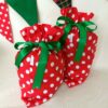 Red Spot Ruffle Reusable Gift Bag Christmas The Party Godmother. Christmas fabric gift bag