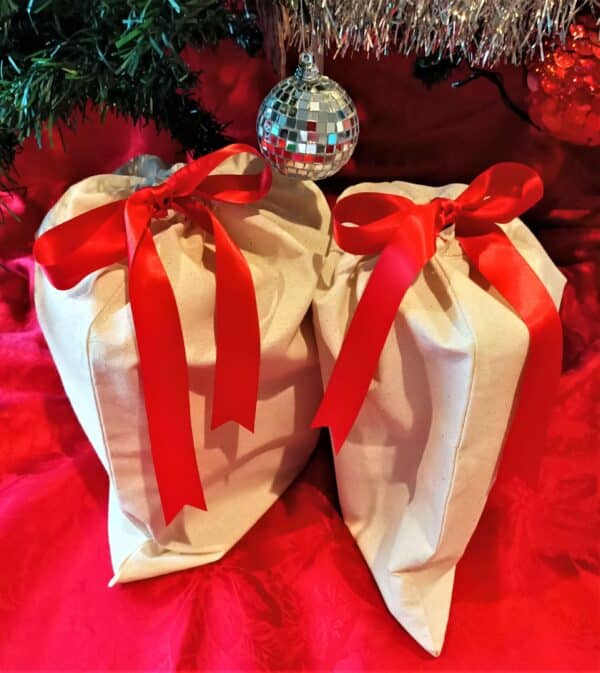 Classic calico Christmas reusable gift bag reusable party supplies