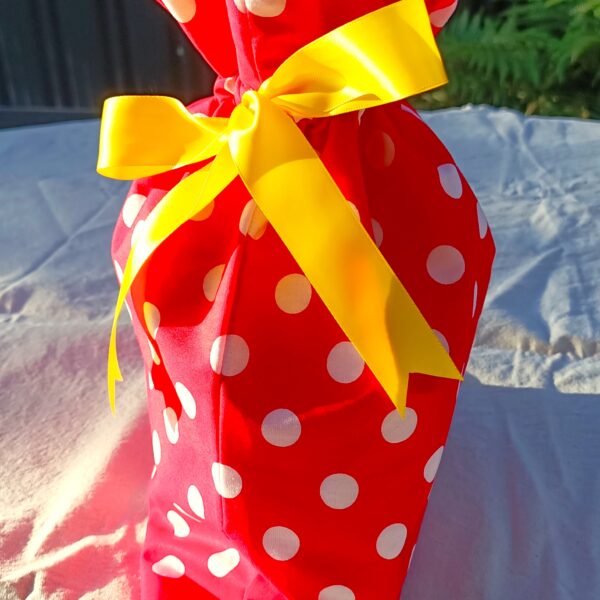 red lolly reusable gift bag