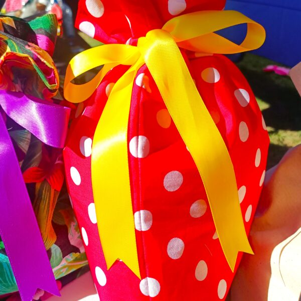 red lolly reusable gift bag
