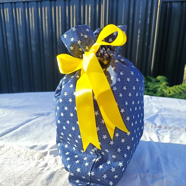 deluxe blue star reusable gift bag