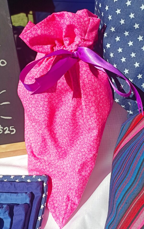 pink reusable gift bag