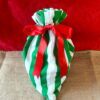 Green Stripe Christmas Reusable Gift Bag Reusable Party Supplies