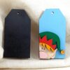 Christmas Gift tags with Santa, Elf and Reindeer. Chalkboard tags from the party godmother