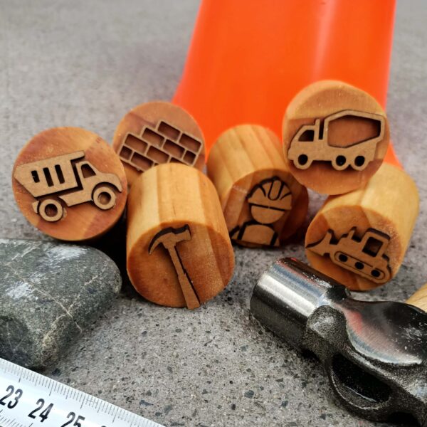 Construction Dough Stamps The Party Godmother reusable party supplies