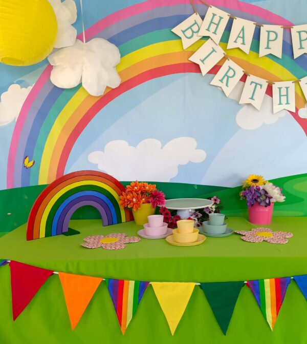 Rainbow Party Hire Kit The party Godmother Party Hire Tauranga